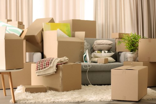 Experienced professionals loading van for office move