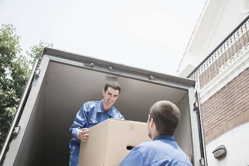 Satisfied customers with their successful office move